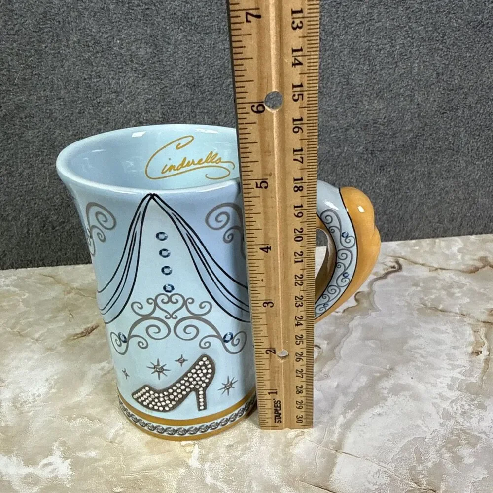 Disney Parks Cinderella Mug Blue Gold Princess Disney Franchise Coffee Tea Cup - Picture 8 of 8